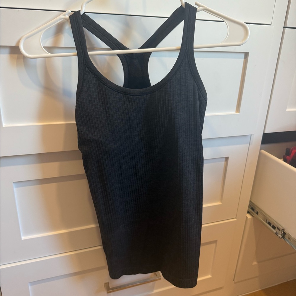 Ebb LULU Black Ribbed Women's Tank Top